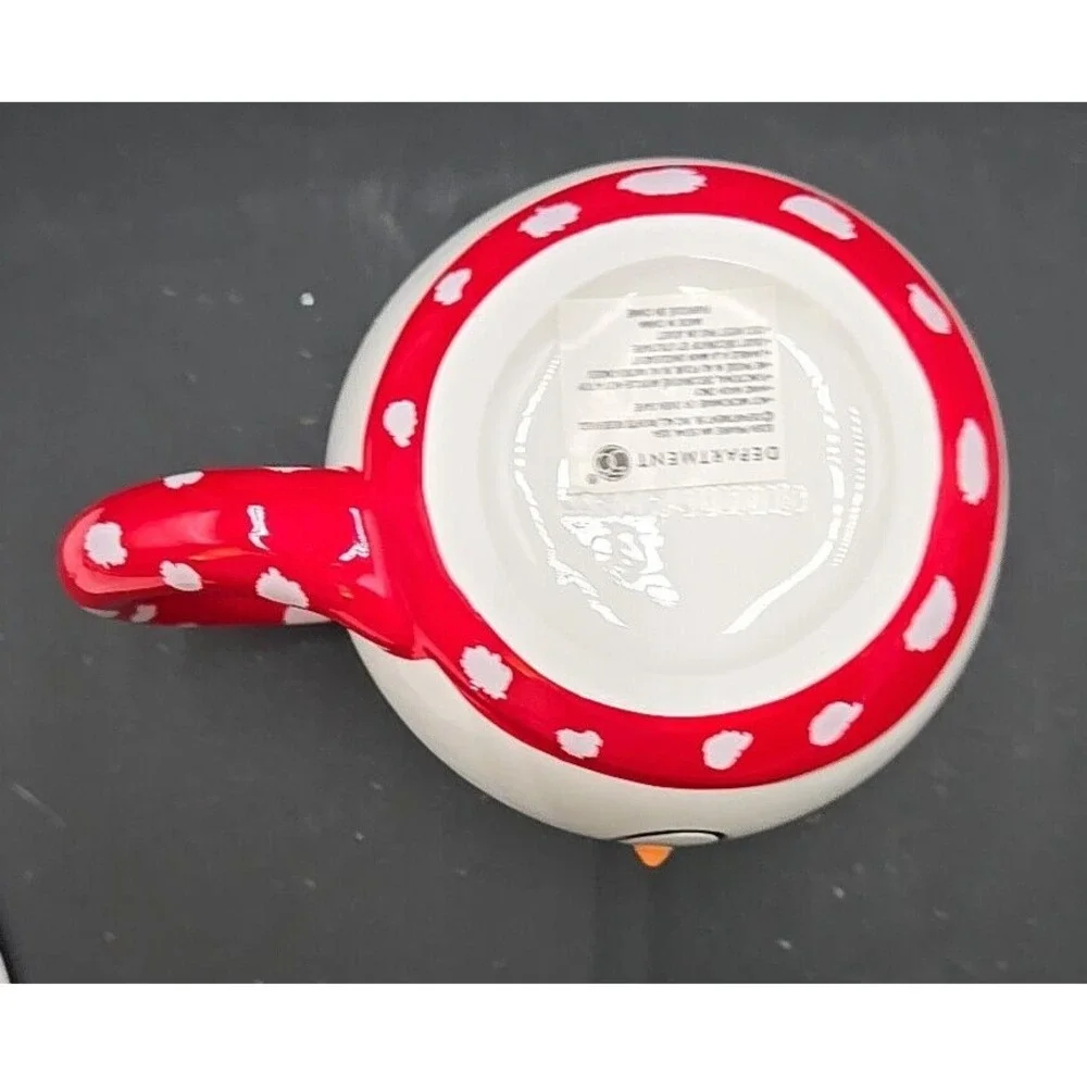 Snowman Red White Snack Plate Cup Mug. Christmas Seasonal Department 56 w/box‎
